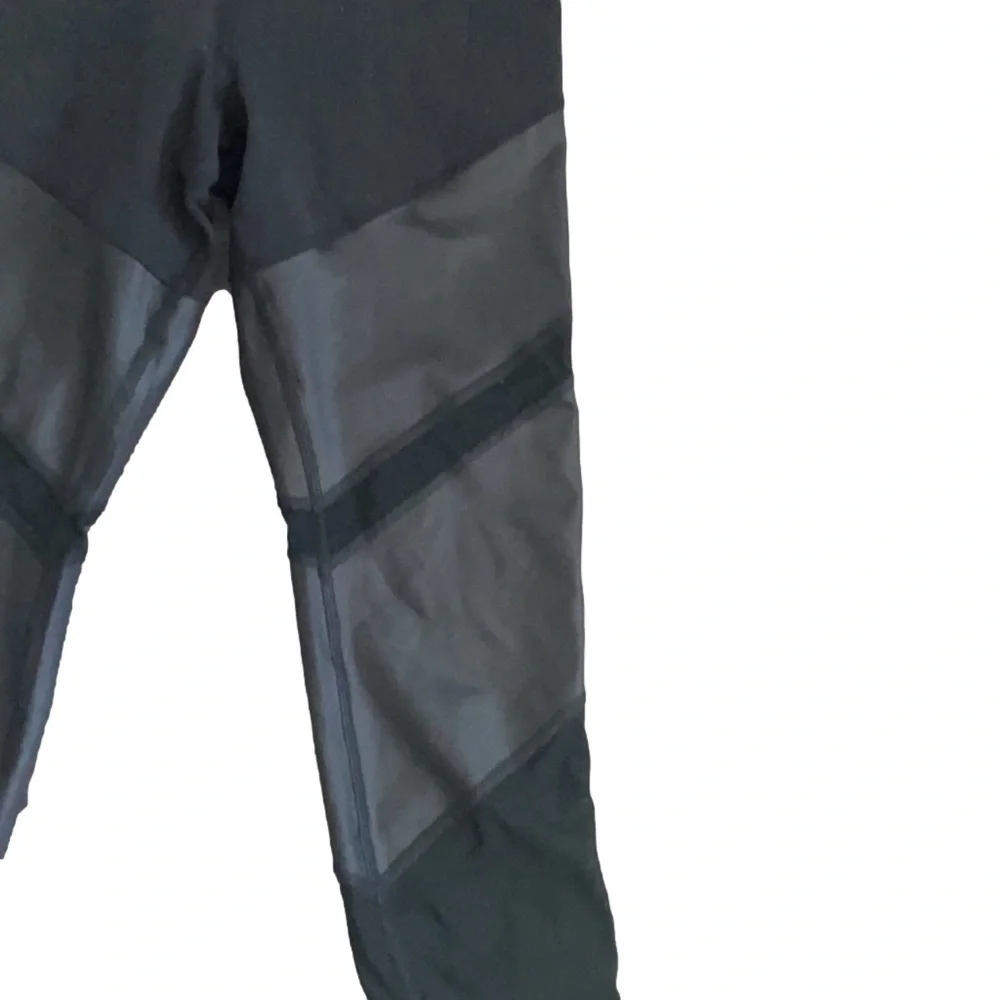 NWT ALO YOGA HIGH WAIST SHEILA Anthracite Gray MOTO MESH VINYASA FLOW LEGGINGS - Picture 8 of 12